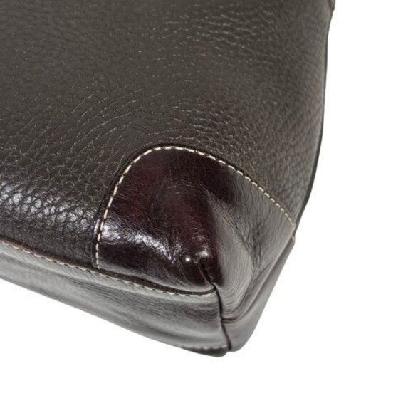 New Brighton Brown Mixed Leather Hobo Shoulder Bag Tote Purse MRP $270 - Picture 12 of 16